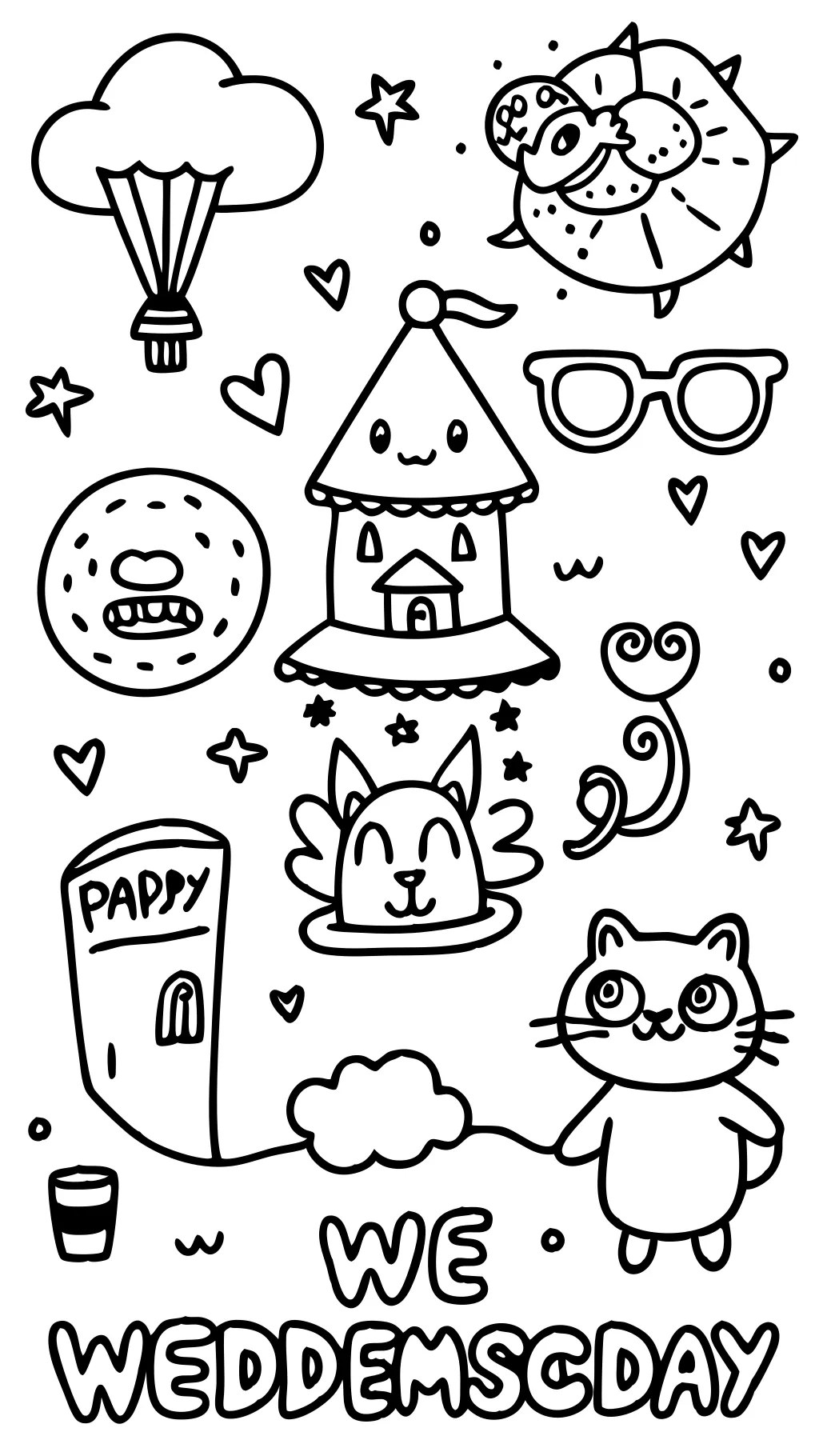 wacky wednesday coloring pages